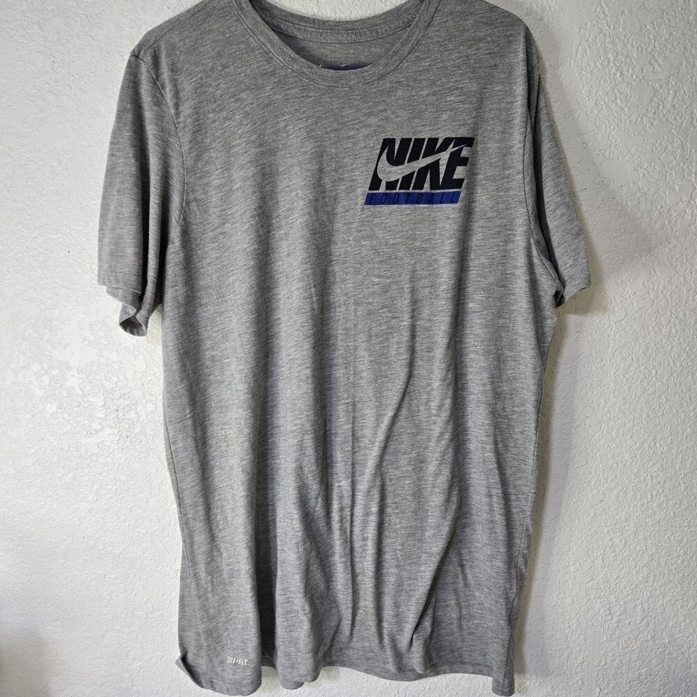 Nike Shirt Mens Large Gray Dri-FIT Illegal Use Of Speed Football Athletic Tee
